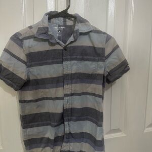Arizona Jean Company Blue and Gray Casual Button Down Shirt